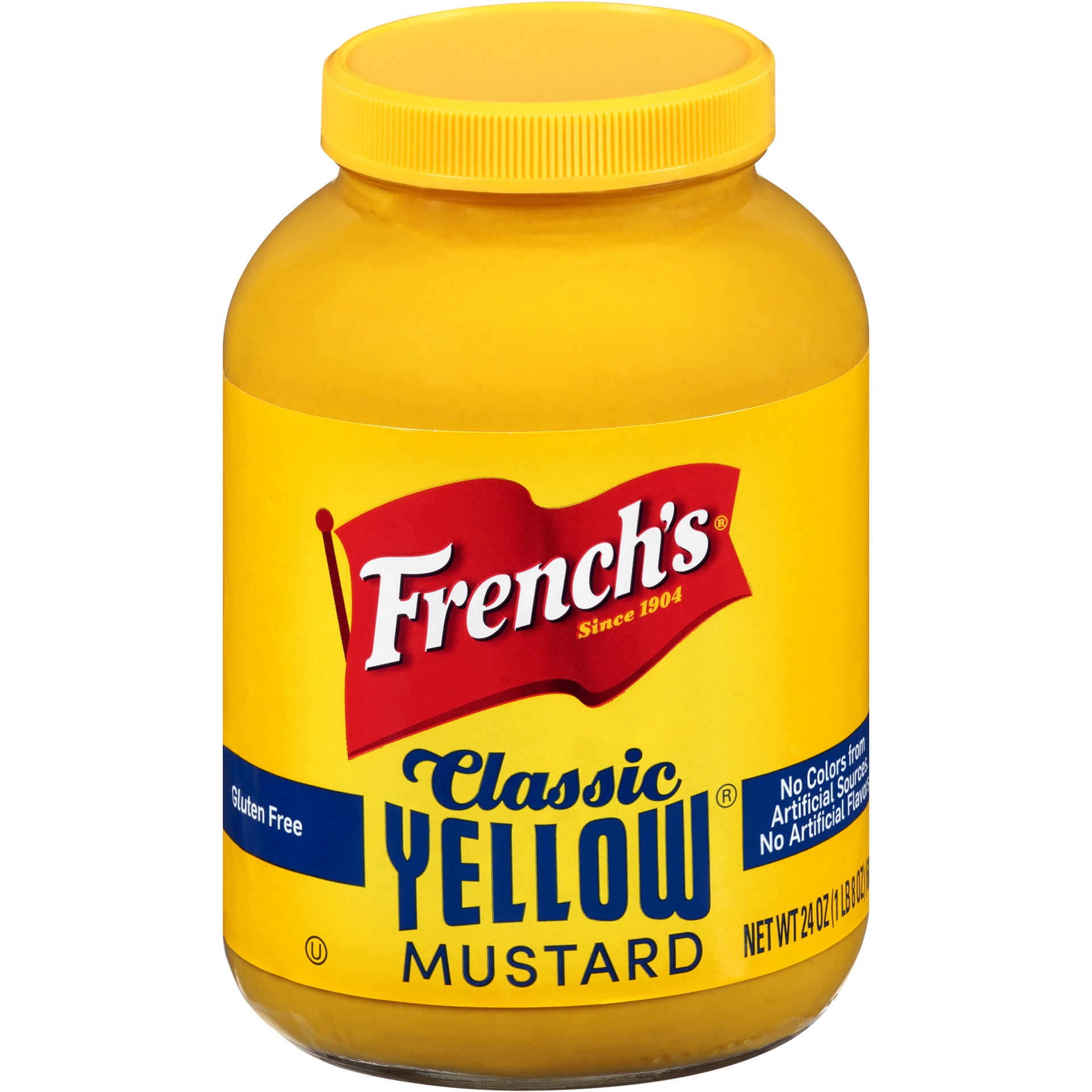 slide 1 of 6, French's Classic Yellow Mustard Jar, 24 oz