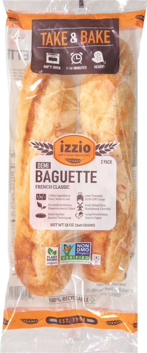slide 8 of 12, Izzio Artisan Bakery French Classic Baguette 12 oz, 12 oz