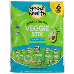 Good Health Avocado Oil Sea Salted Veggie Stix - 6 x 1 oz Bags