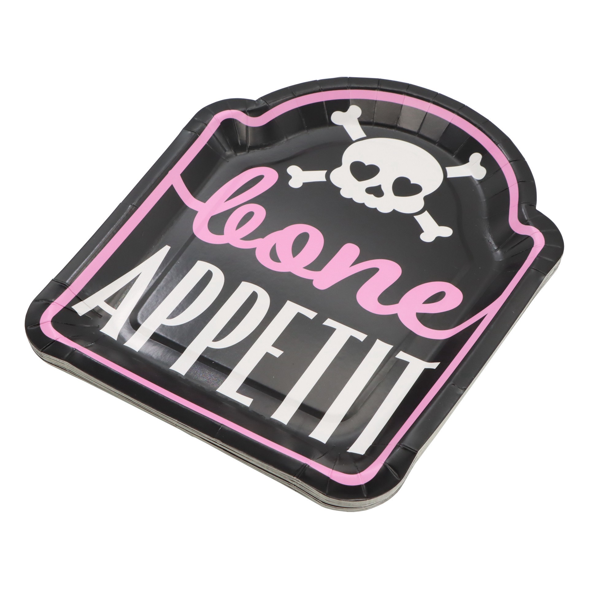slide 2 of 3, 9" Bone Appetit Paper Plates, 12ct By Celebrate It, 12 ct