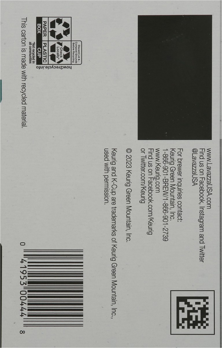 slide 16 of 16, Lavazza K-Cup Pods Dark Roast Ground Coffee Pods - 10 ct, 10 ct
