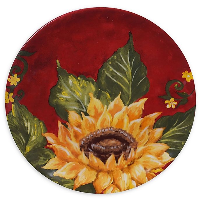 slide 1 of 1, Certified International Sunset Sunflower Salad Plates, 4 ct