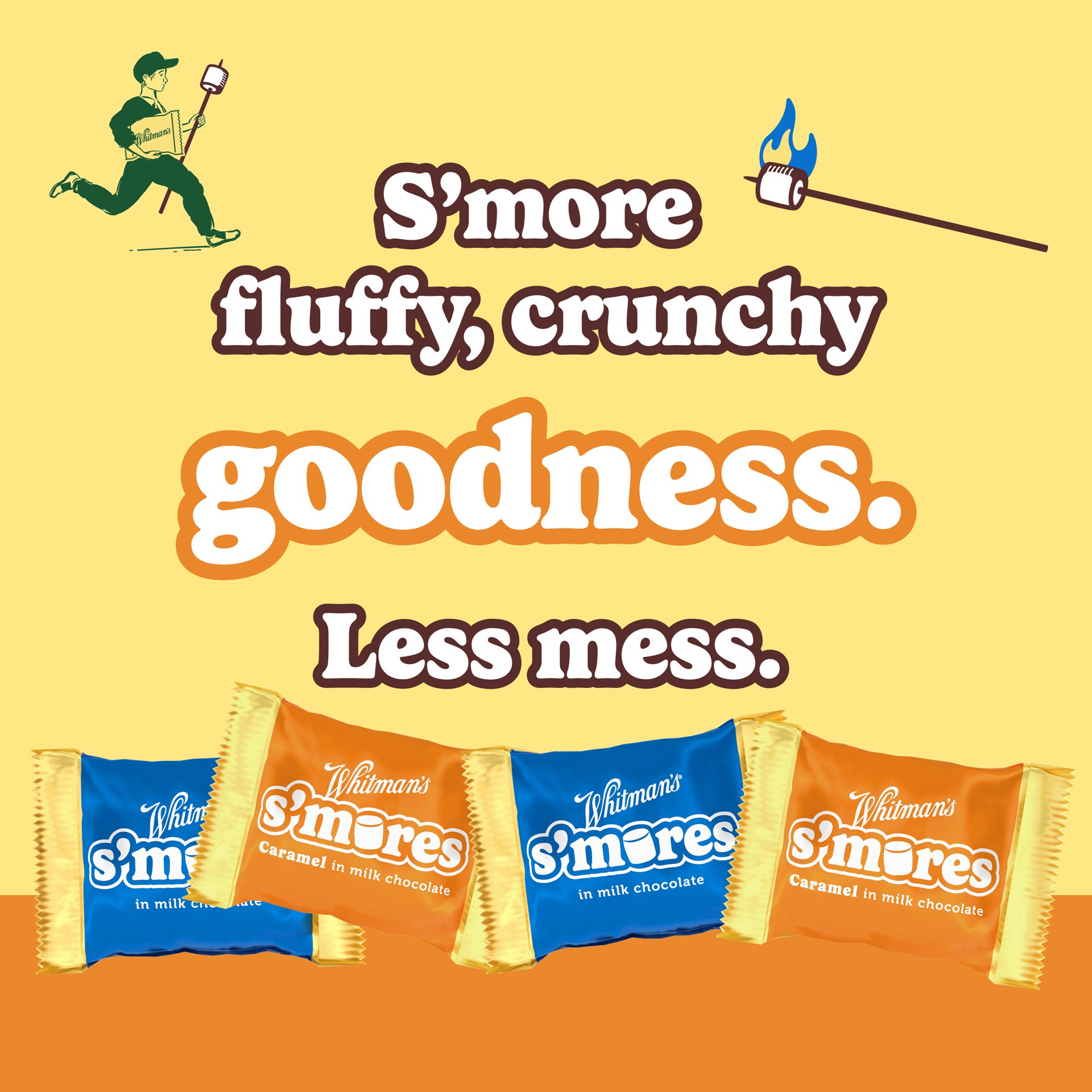 slide 3 of 4, WHITMAN'S S'Mores Caramel Milk Chocolate Candy Bag, 7.3 oz