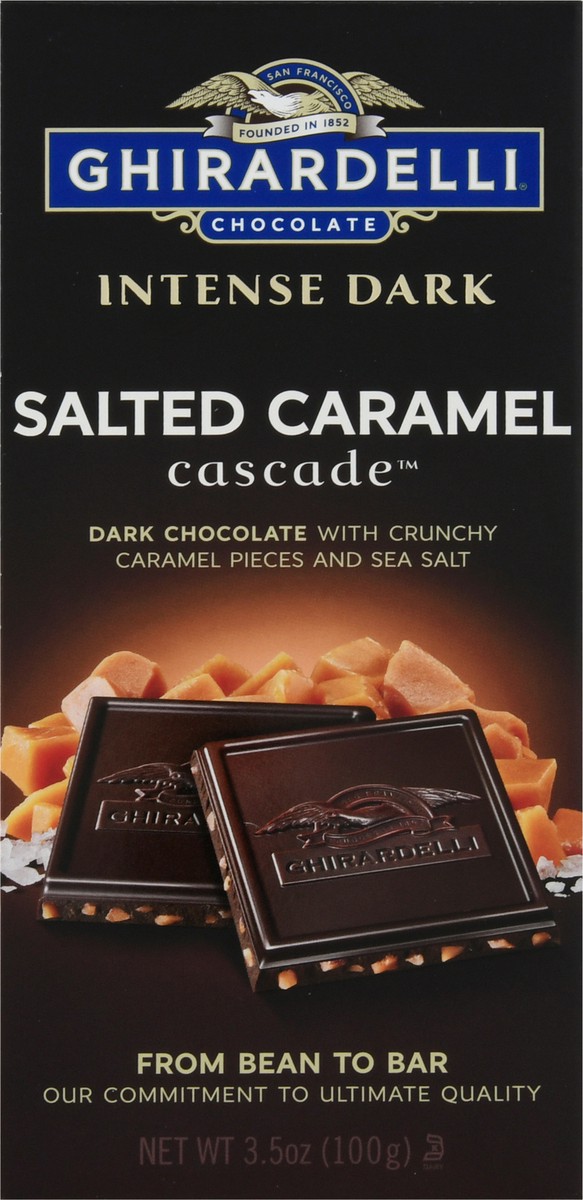 slide 1 of 8, Ghirardelli Intense Dark Salted Caramel Cascade Dark Chocolate 3.5 oz, 3.5 oz