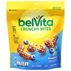 belVita Bite Size Snacks, Blueberry Crunchy Bites, 5 oz