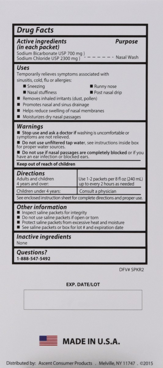 slide 8 of 12, SinuCleanse Saline 100 ea, 100 ct