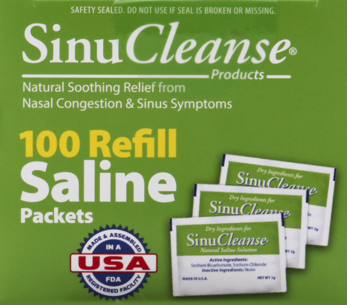 slide 5 of 12, SinuCleanse Saline 100 ea, 100 ct