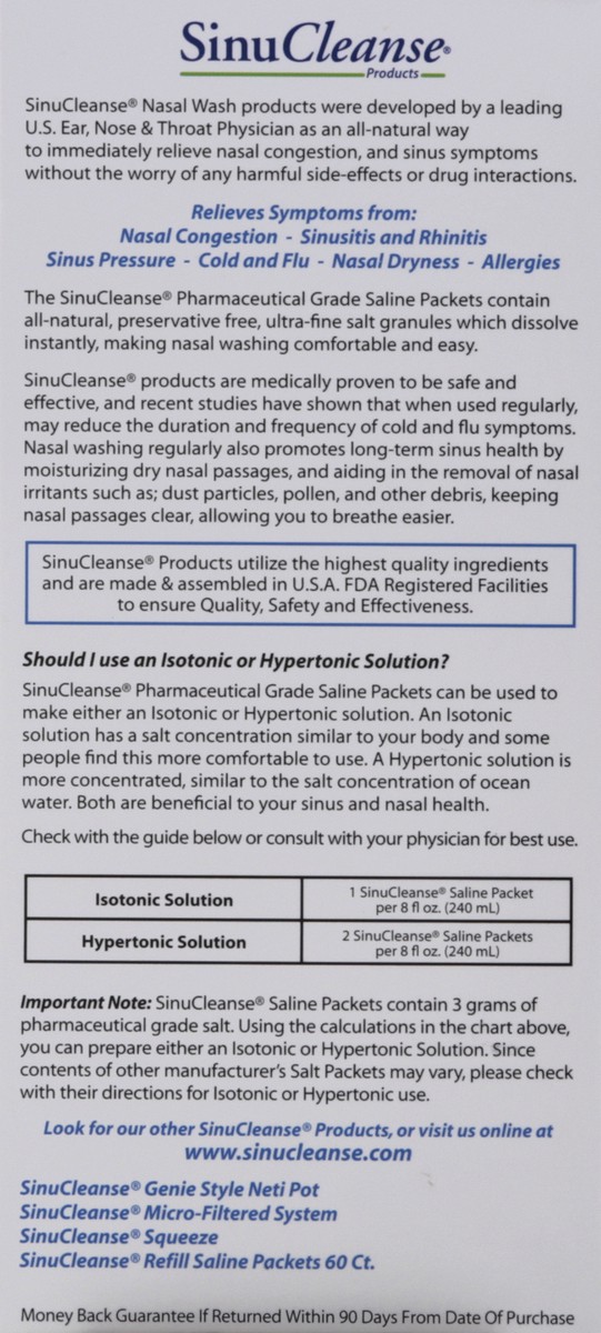 slide 12 of 12, SinuCleanse Saline 100 ea, 100 ct