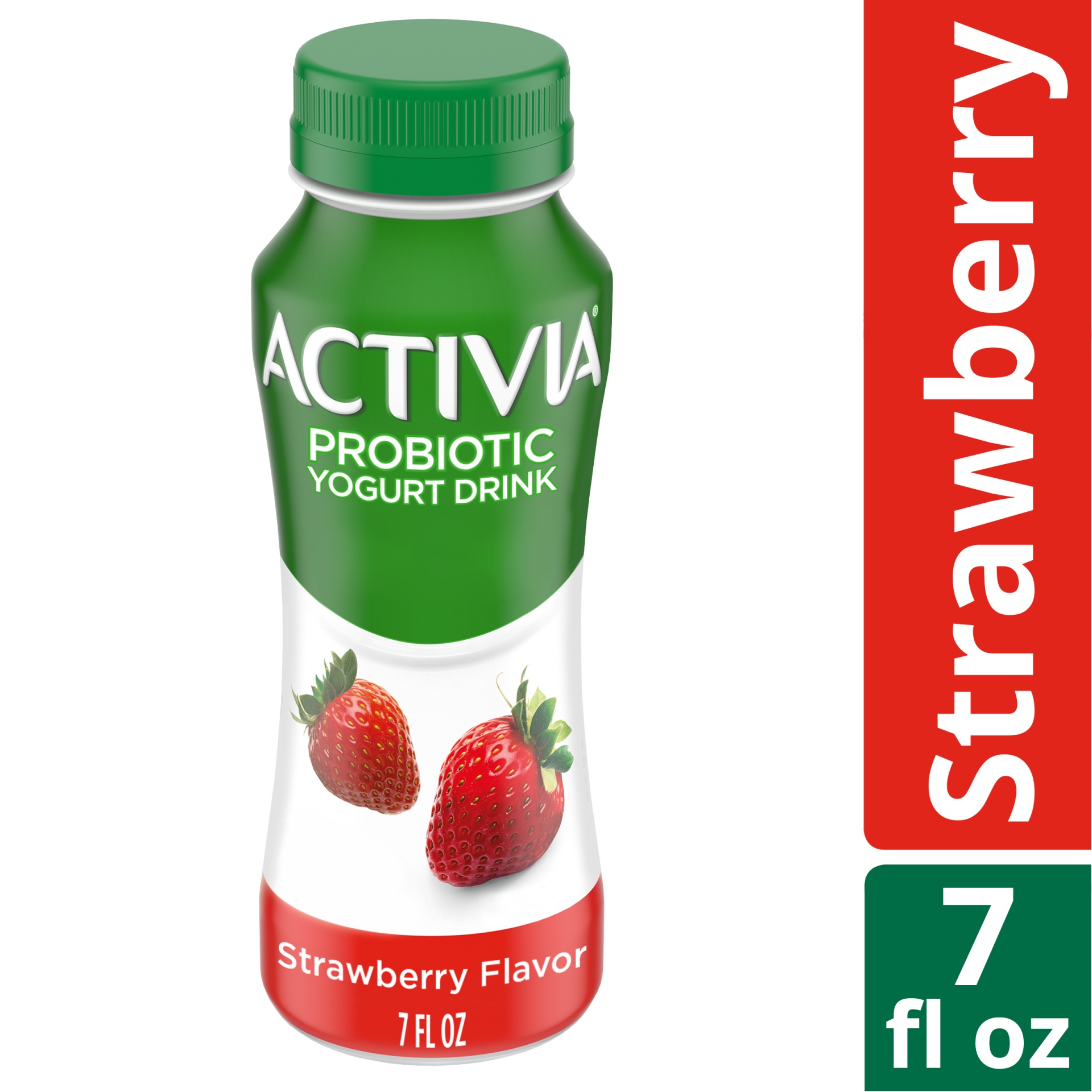slide 1 of 7, Activia Probiotic Strawberry Dairy Drink, 7 fl oz