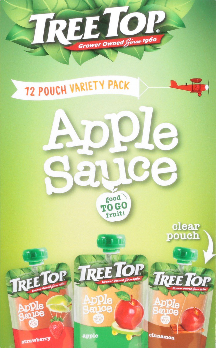 slide 8 of 9, Tree Top Apple/Cinnamon/Strawberry Apple Sauce Variety Pack 12 - 3.2 oz Pouches, 12 ct