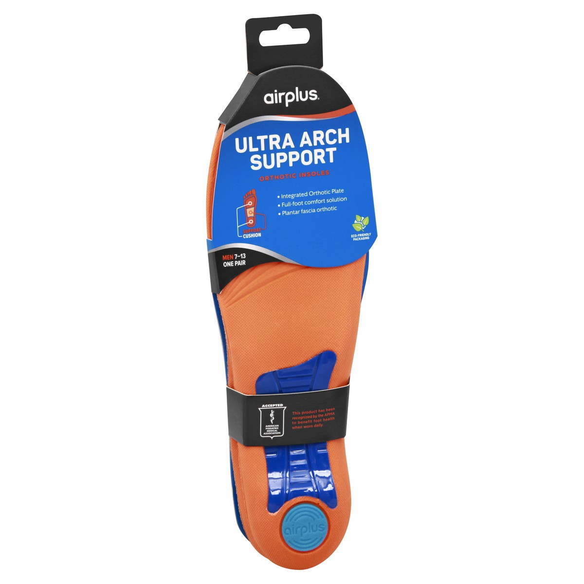 slide 2 of 8, Airplus Men's Ultra Arch Support Orthotic Insoles, 1 ct