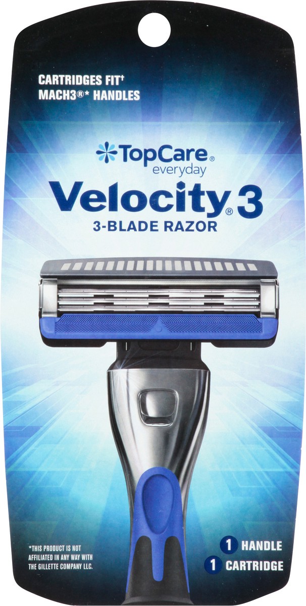 slide 7 of 9, TopCare Everyday Velocity 3 3-Blade Razor Razor 1 ea, 1 ct