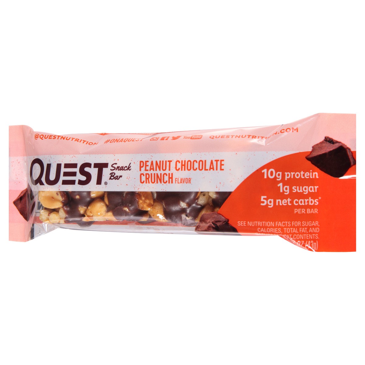 slide 4 of 12, Quest Peanut Chocolate Crunch Flavor Snack Bar 1.52 oz, 1.52 oz