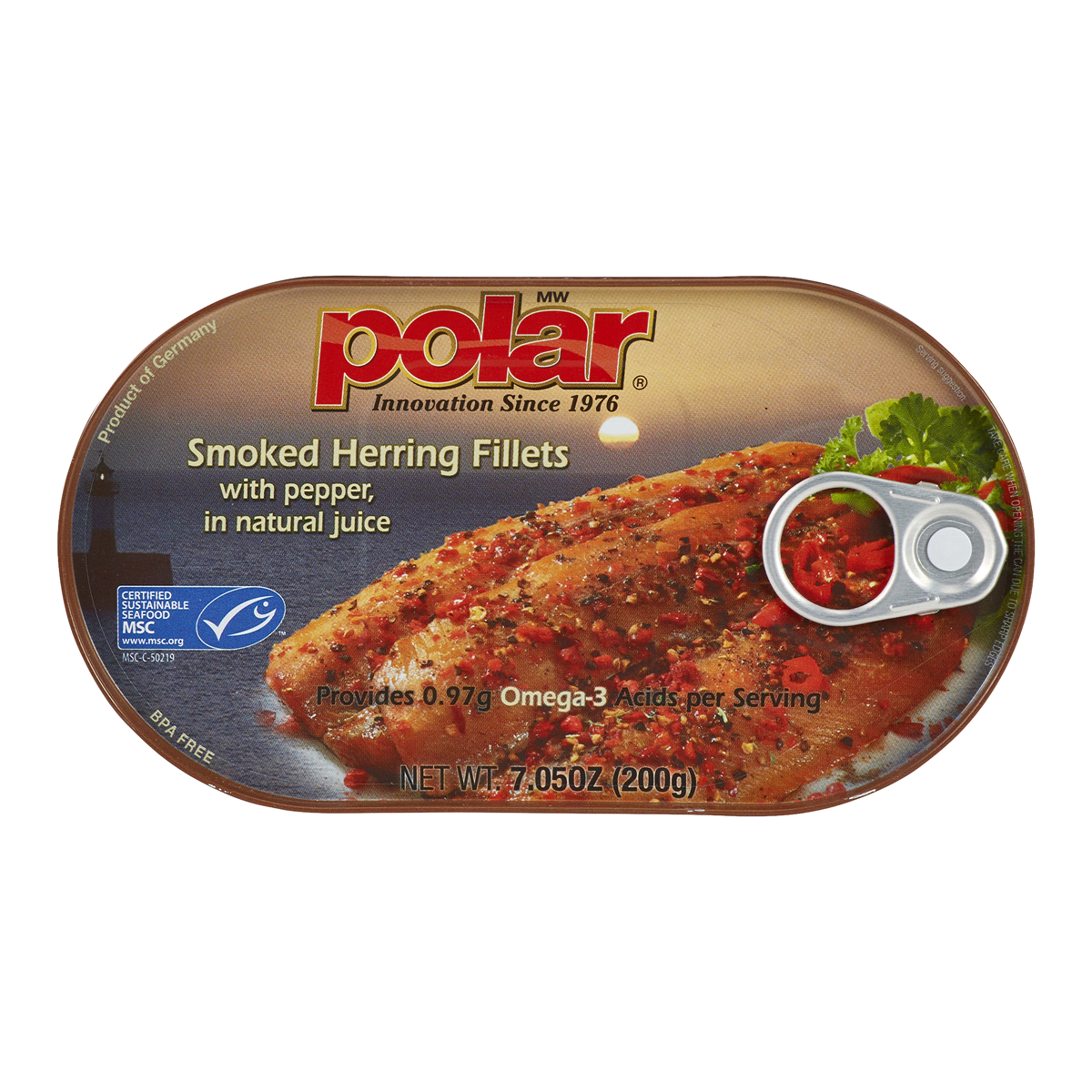 slide 1 of 5, Polar Herring Fillet: Smoked and Peppered, 7.05 oz