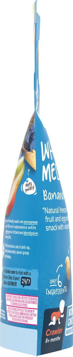 slide 2 of 9, Gerber Natural Whipped Melts Baby Snacks Banana Pear, 0.85 oz Bag, 1 oz