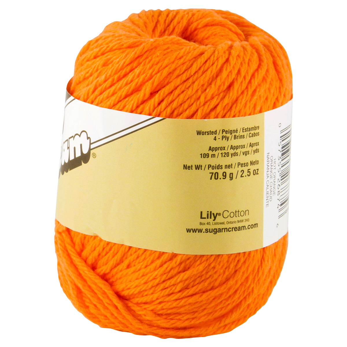 slide 3 of 3, Lily Sugar'N Cream Yarn - Hot Orange, 1 ct