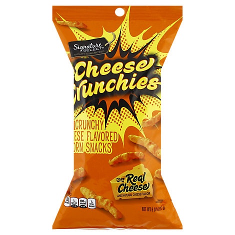 slide 1 of 1, Signature Select Cheese Crunchies, 8 oz