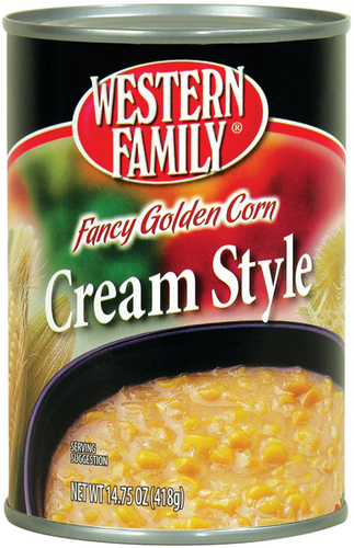 slide 1 of 1, Western Family Fancy Cream Corn, 15 oz