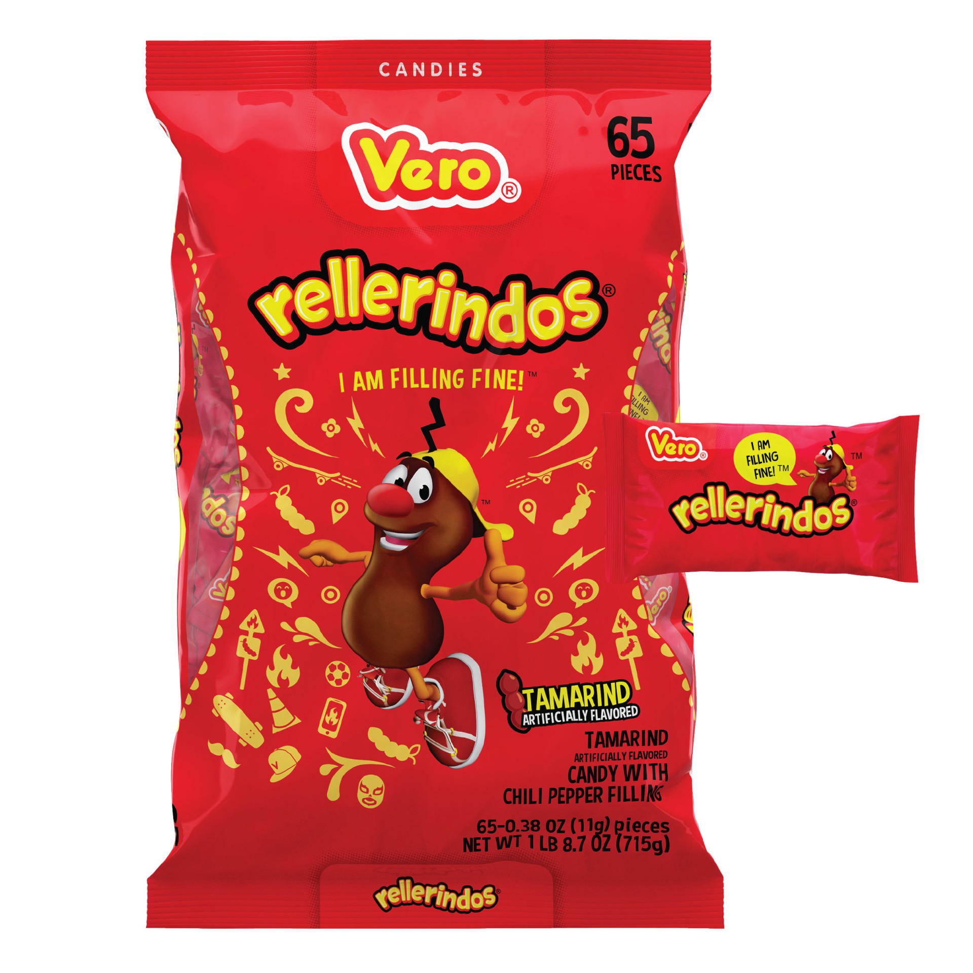 slide 1 of 5, Vero Rellerindos  Tamarind Hard Candy, 27.3 oz