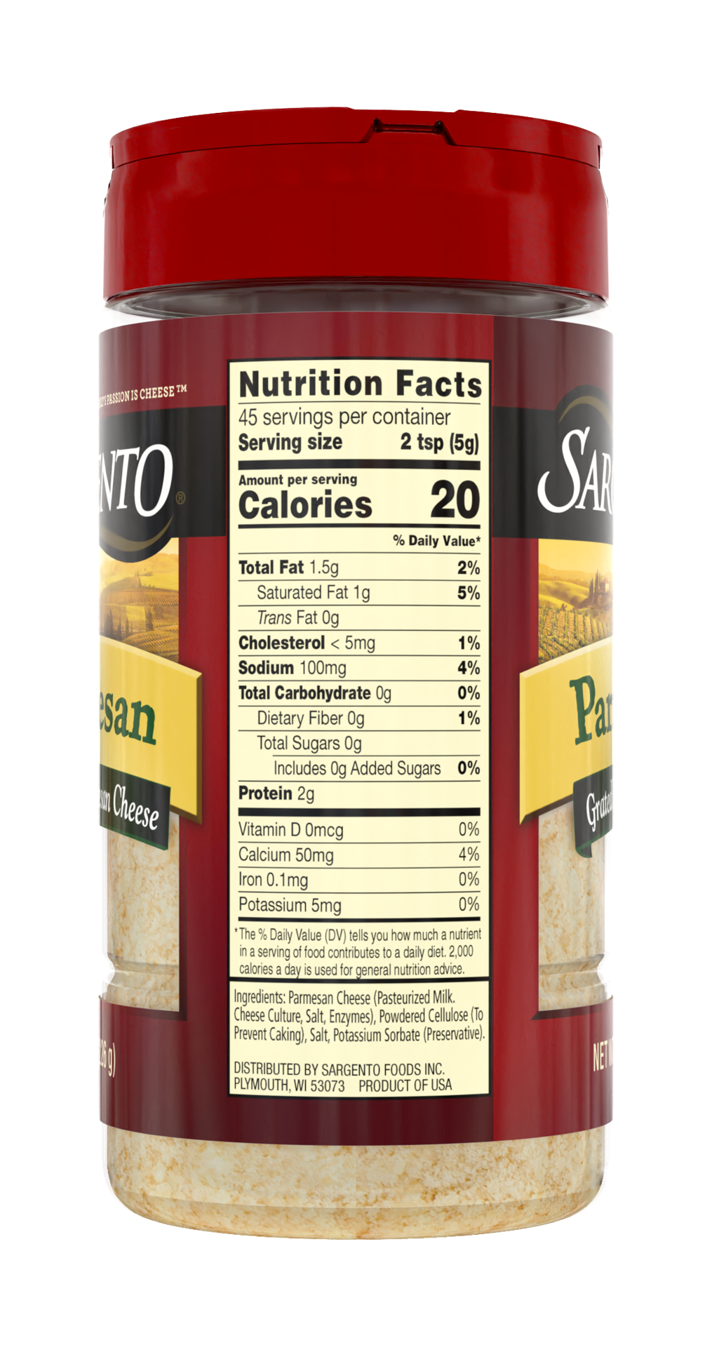 slide 3 of 5, Sargento Grated Parmesan Cheese, 8 oz., 8 oz