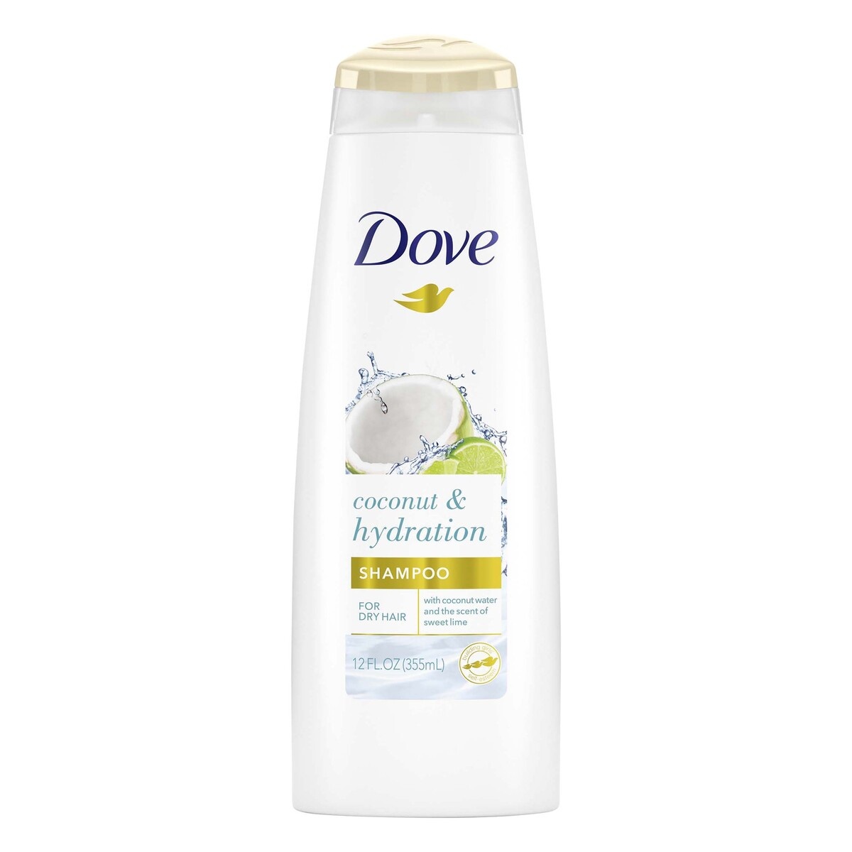 slide 1 of 1, Dove Coconut Hydration Shampoo, 12 fl oz