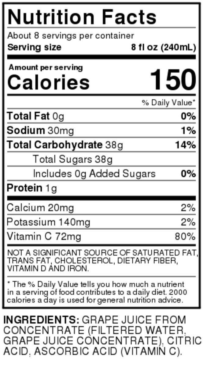 slide 7 of 9, Food Club 100% Grape Juice - 64 fl oz, 64 fl oz