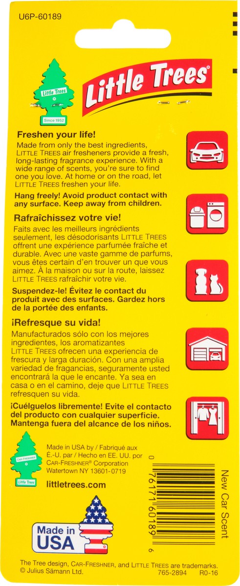 slide 10 of 13, Little Trees New Car Scent Air Freshener 6 ea, 6 ct