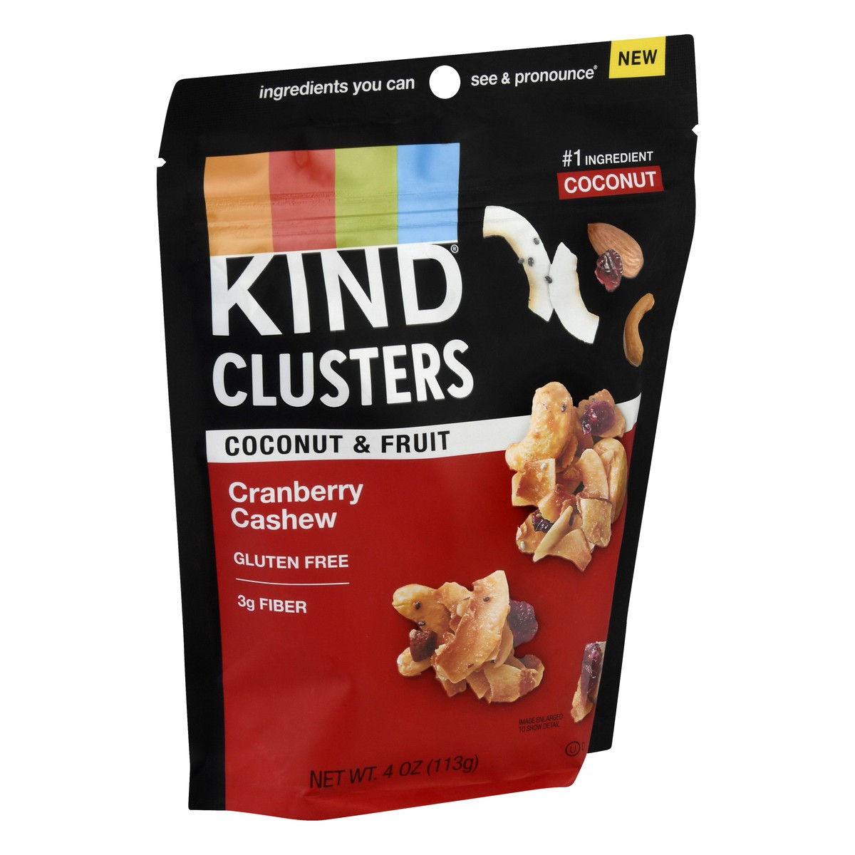 slide 2 of 10, KIND Coconut & Fruit Cranberry Cashew Clusters 4 oz, 4 oz