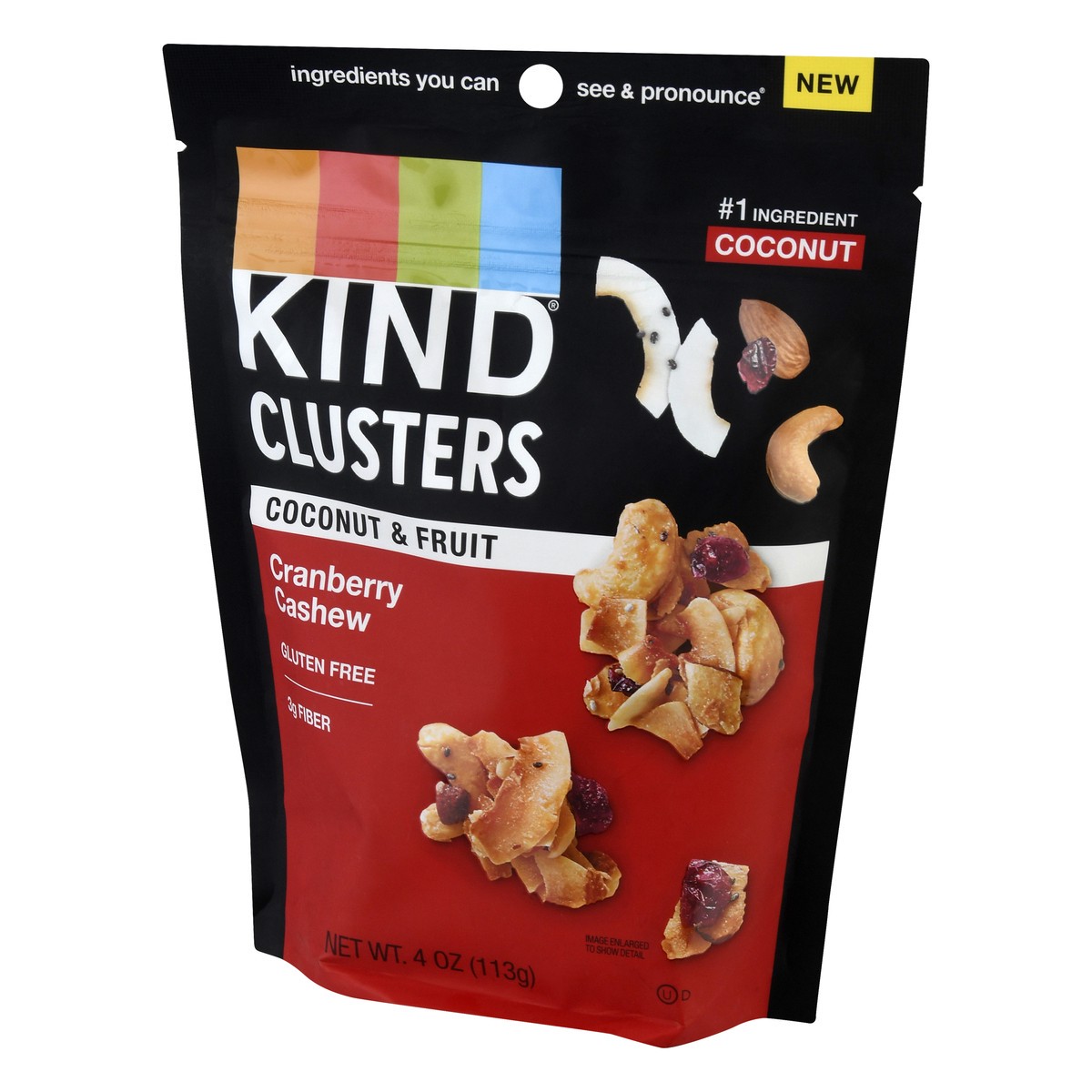 slide 3 of 10, KIND Coconut & Fruit Cranberry Cashew Clusters 4 oz, 4 oz