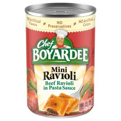 Chef Boyardee Mini Ravioli, Beef Ravioli in Pasta Sauce, Ready-to-Eat Meal, 40 oz. Can
