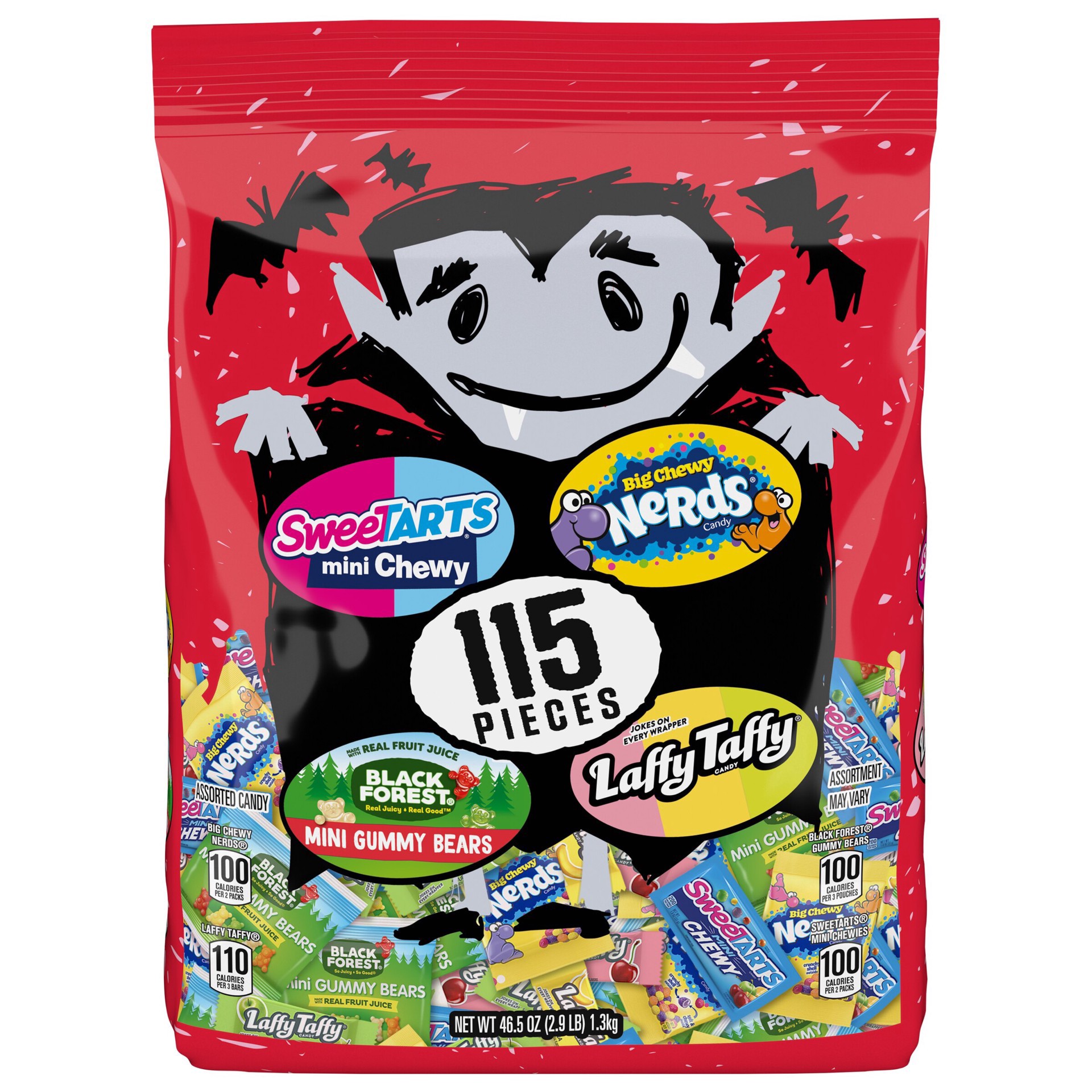slide 1 of 1, Ferrara Halloween Nerds Variety Seekers 115 Count 47.69 Ounce Mixed Bag, 46.5 oz