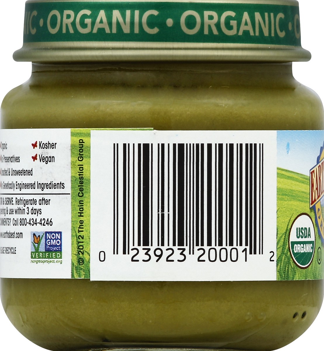 slide 3 of 6, Earth's Best Organic First Peas Baby Food Jar, 2.5 oz