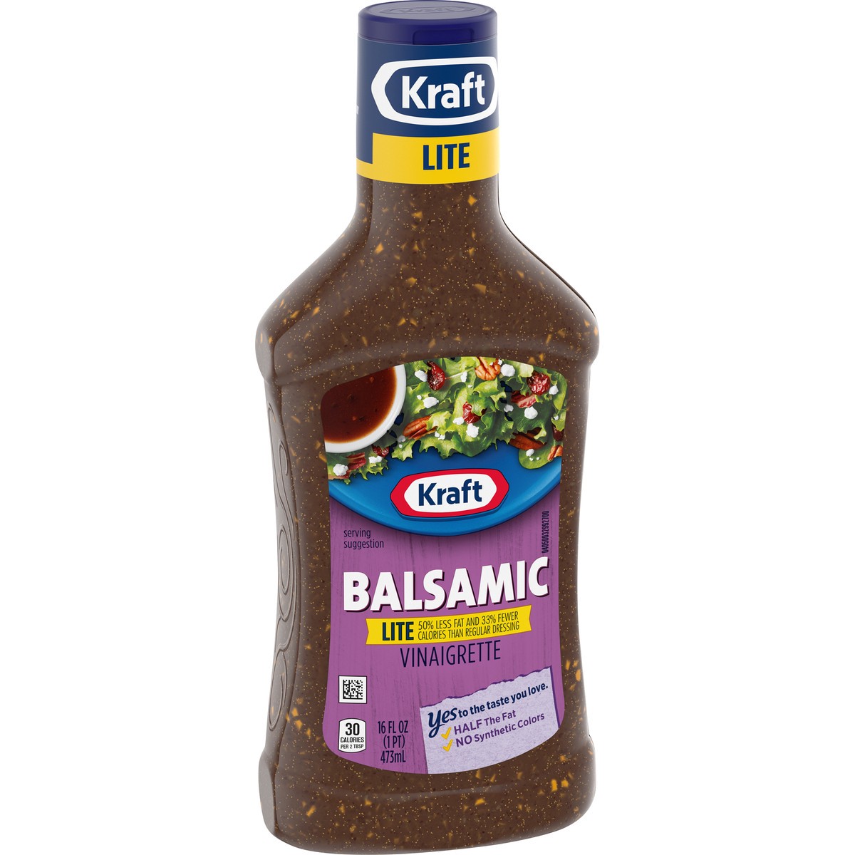 slide 7 of 9, Kraft Balsamic Vinaigrette Lite Salad Dressing, 16 fl oz Bottle, 16 fl oz