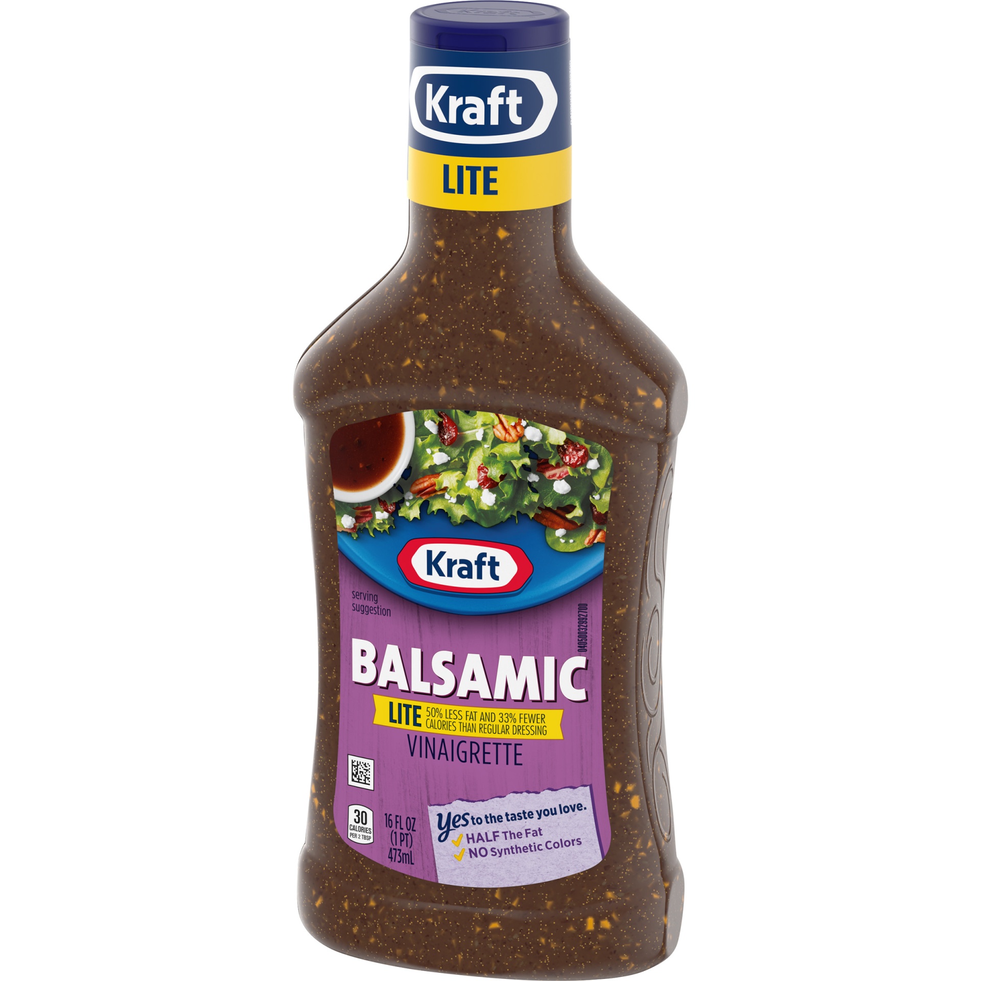 slide 4 of 7, Kraft Balsamic Vinaigrette Lite Salad Dressing Bottle, 16 fl oz