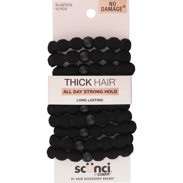 slide 1 of 1, scünci Thick Hair Elastics 10 ea, 10 ct