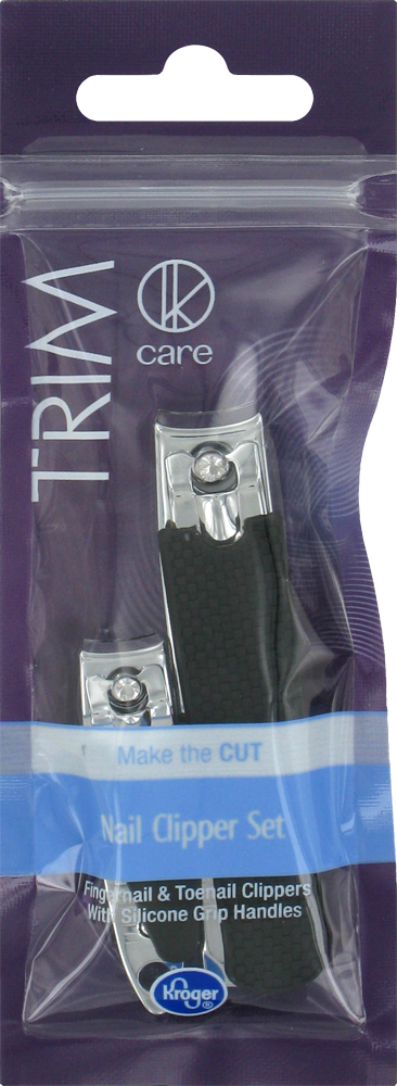 slide 1 of 1, Kroger Nail Clipper Set Nail And Toenail Clippers Silicone Grip, 1 ct