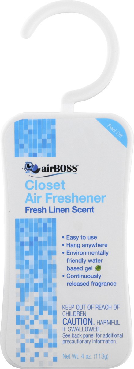 slide 1 of 9, airBoss Closet Fresh Linen Scent Air Freshener 4 oz, 4 oz