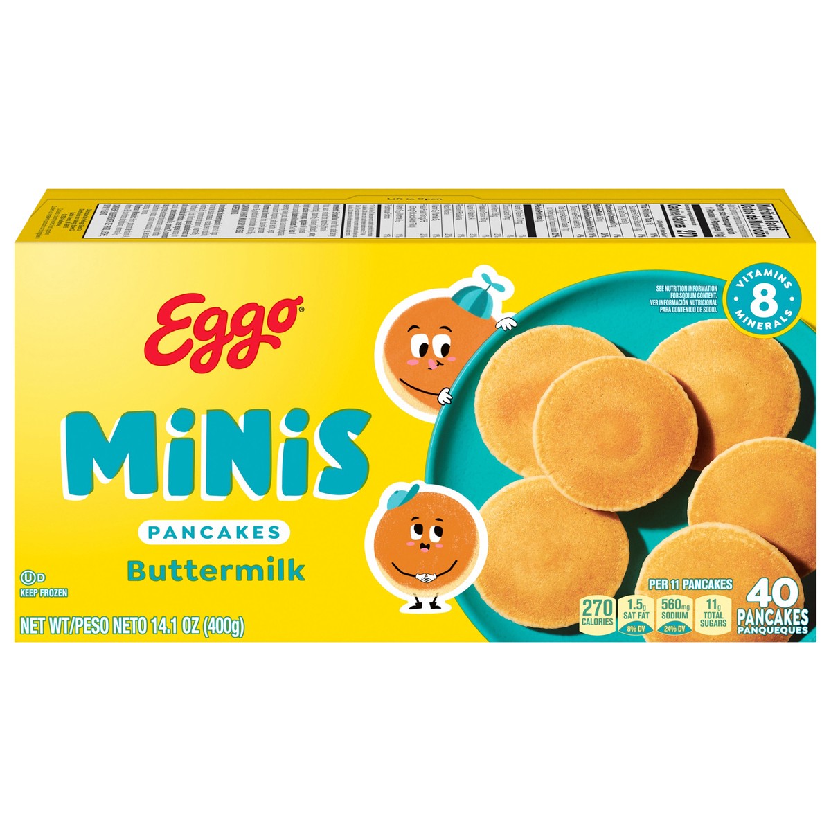 slide 1 of 5, Eggo Minis Frozen Pancake Bites Buttermilk, 40 ct