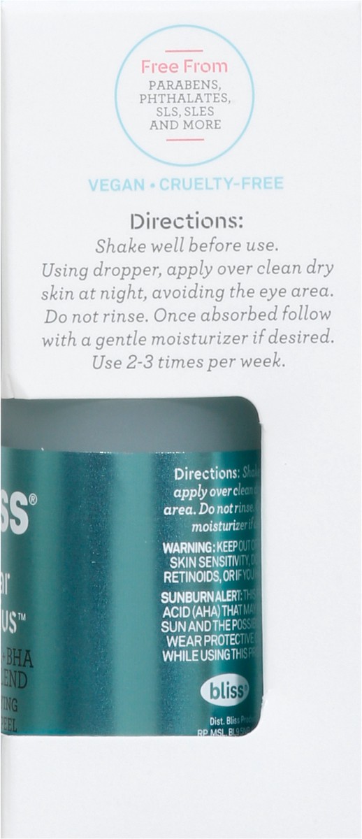 slide 9 of 9, Bliss Clear Genius Clarifying Liquid Peel 1.0 fl oz, 1 oz