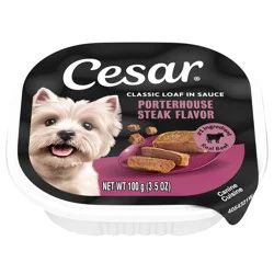Cesar Classic Loaf in Sauce Porterhouse Steak Flavor Canine Cuisine 3.5 oz