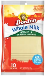Borden Whole Milk Mozzarella Sliced Cheese