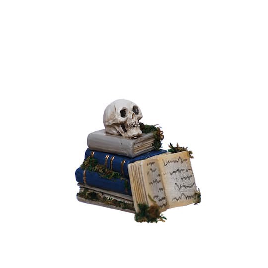 slide 1 of 3, Mini Skull On Books Decoration By Ashland, 2 in x 1.5 in x 2.75 in