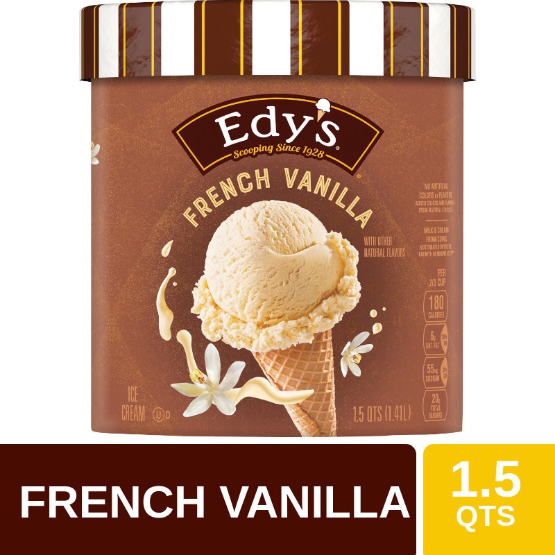 slide 5 of 5, Edy's French Vanilla Ice Cream, 48 oz