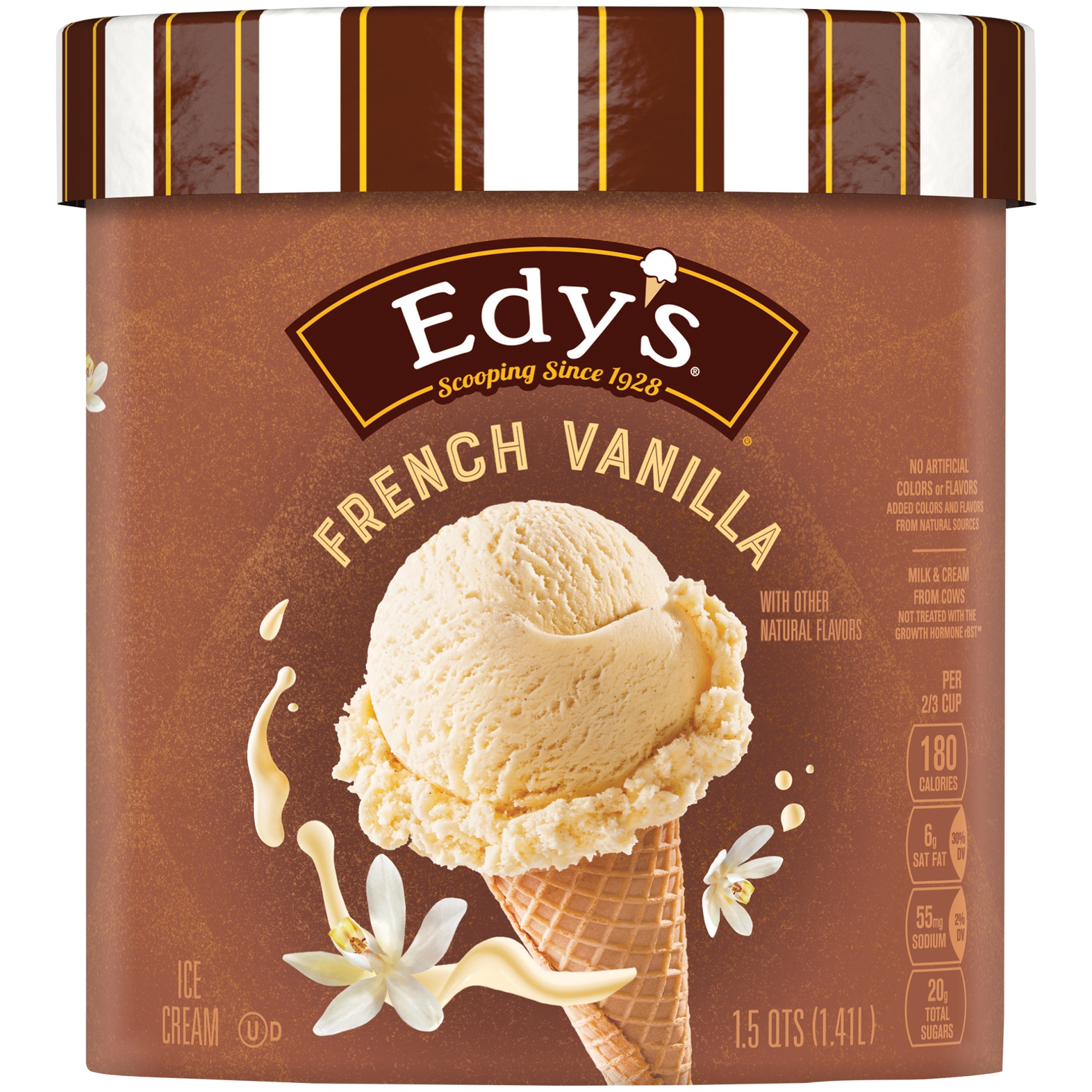 slide 1 of 7, Edy's French Vanilla Ice Cream, 48 oz