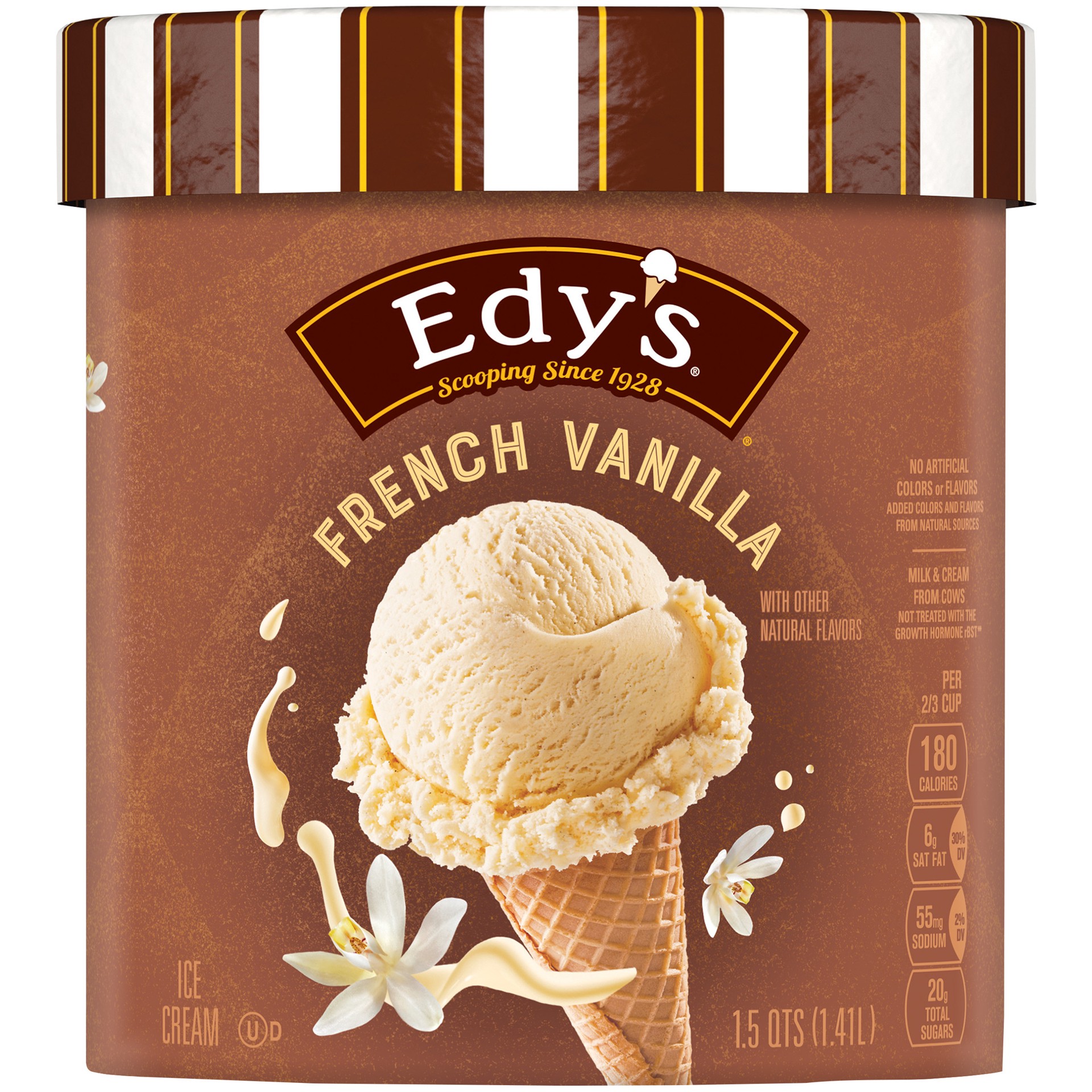 slide 1 of 5, Edy's French Vanilla Ice Cream, 48 oz