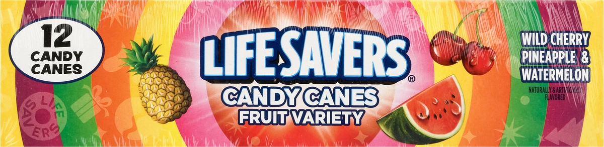 slide 8 of 9, Life Savers Fruit Variety Wild Cherry/Pineapple/Watermelon Candy Canes 12 ea, 12 ct