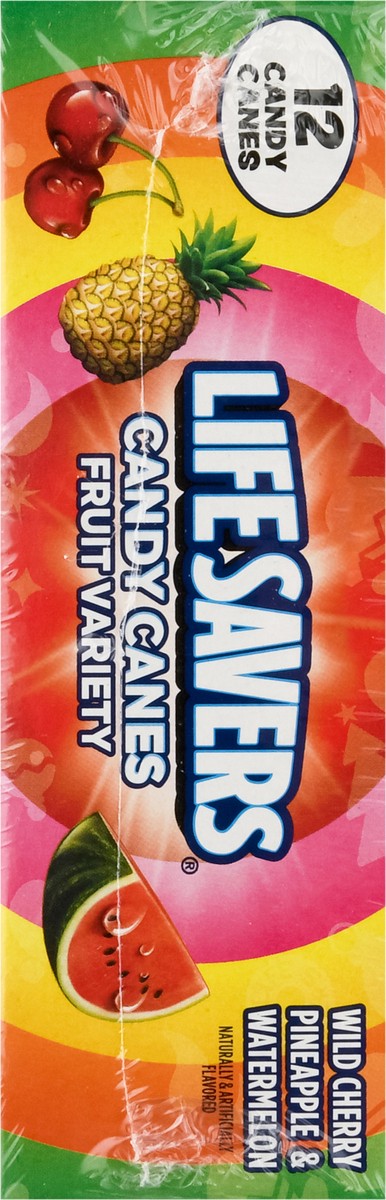 slide 2 of 9, Life Savers Fruit Variety Wild Cherry/Pineapple/Watermelon Candy Canes 12 ea, 12 ct