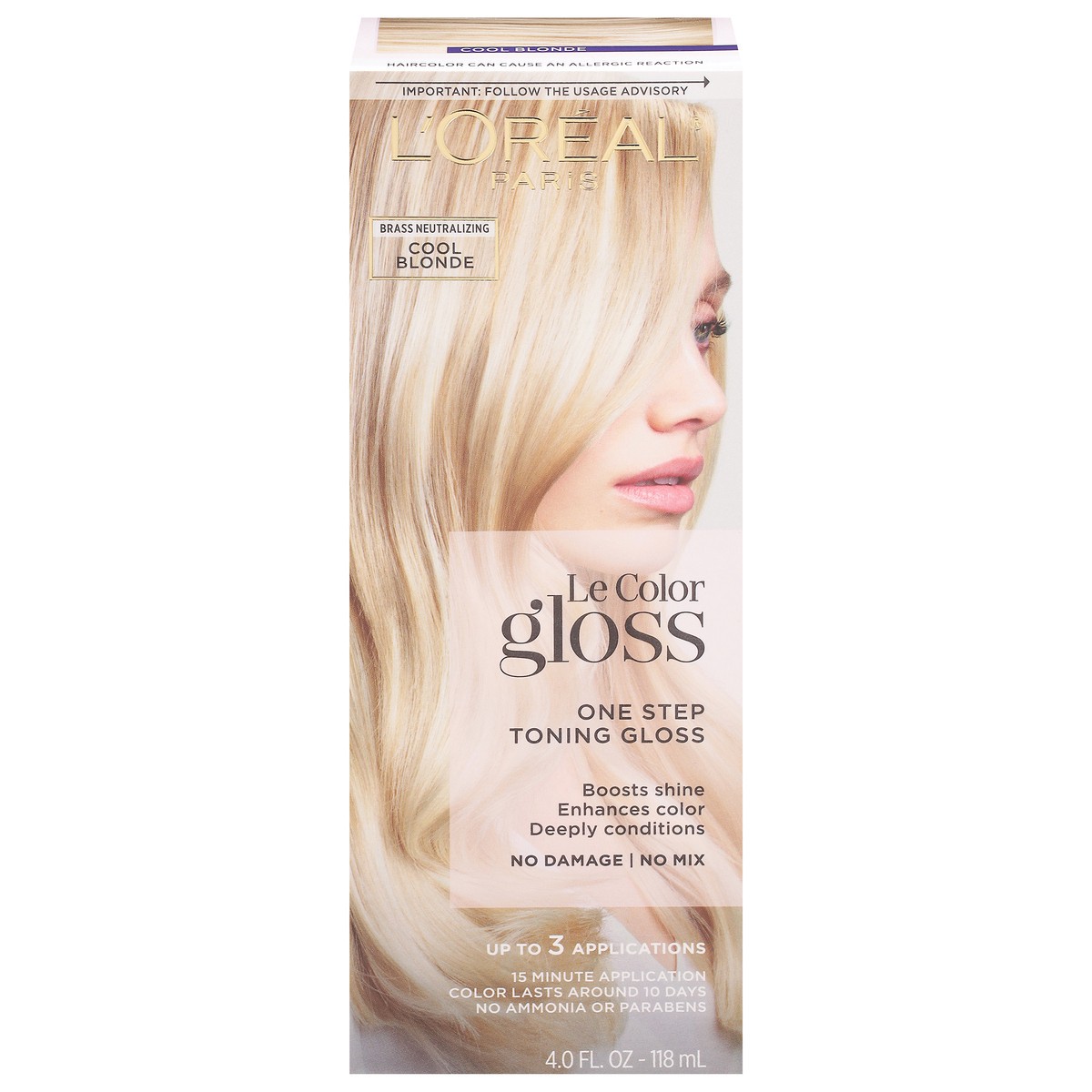 slide 1 of 9, Le Color Gloss Cool Blonde One Step Toning Gloss 4.0 fl oz, 1 ct