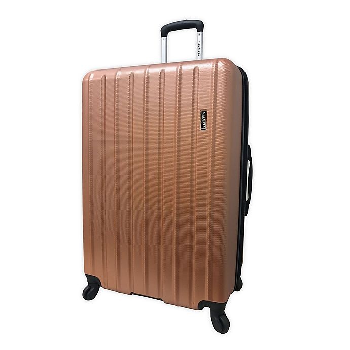 slide 1 of 6, Olympia USA Raven 29 Expandable Spinner Checked Luggage - Gold'', 1 ct