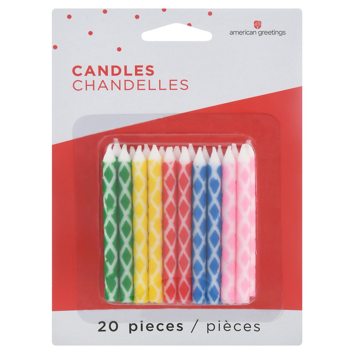 slide 1 of 9, Amscan Diamond Dot Birthday Candles, 20 ct